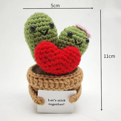 Crochet Flower Pot Decoration Hand Woven