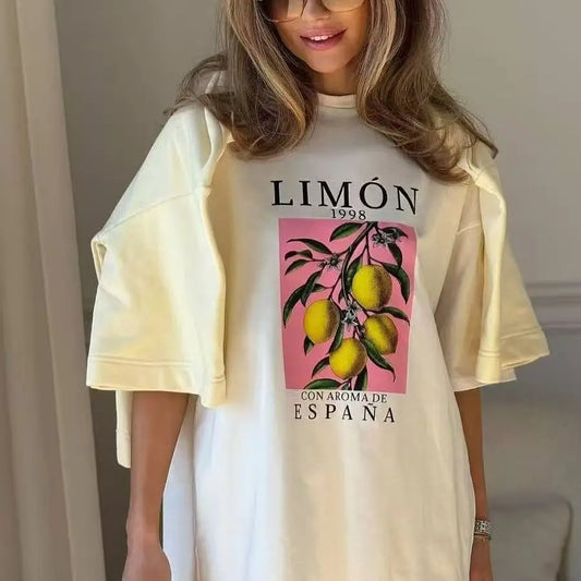 Camiseta con estampado de limones