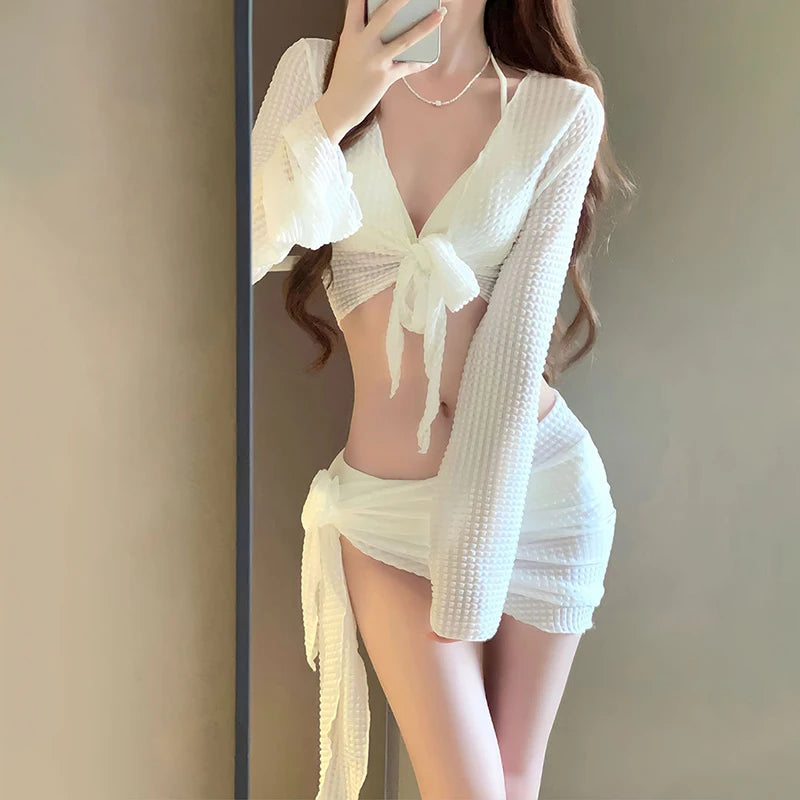 Long Sleeve Knit Bikini