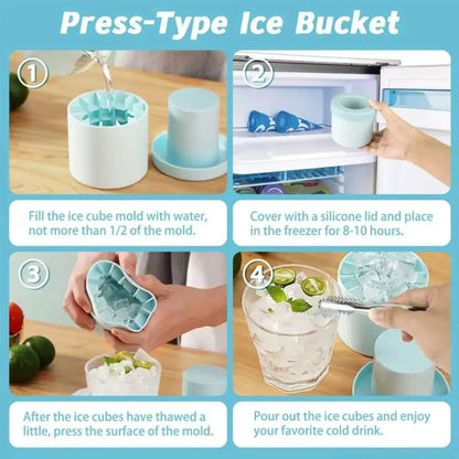 Food grade silicone cylindrical ice tray
