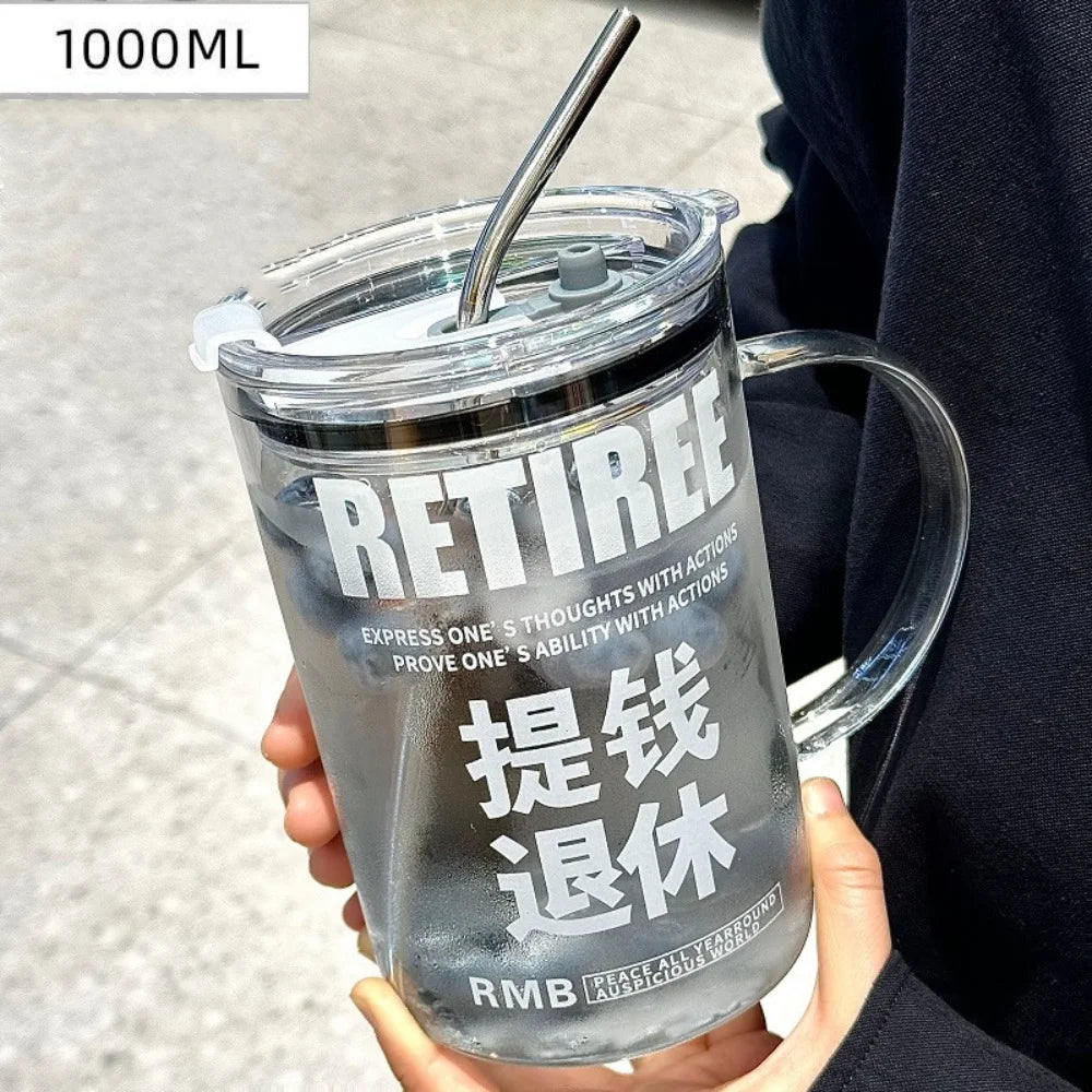 Straw Glass Cup