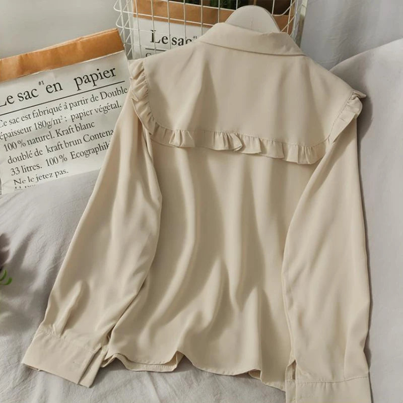 Peter Pan Collar Loose Shirt