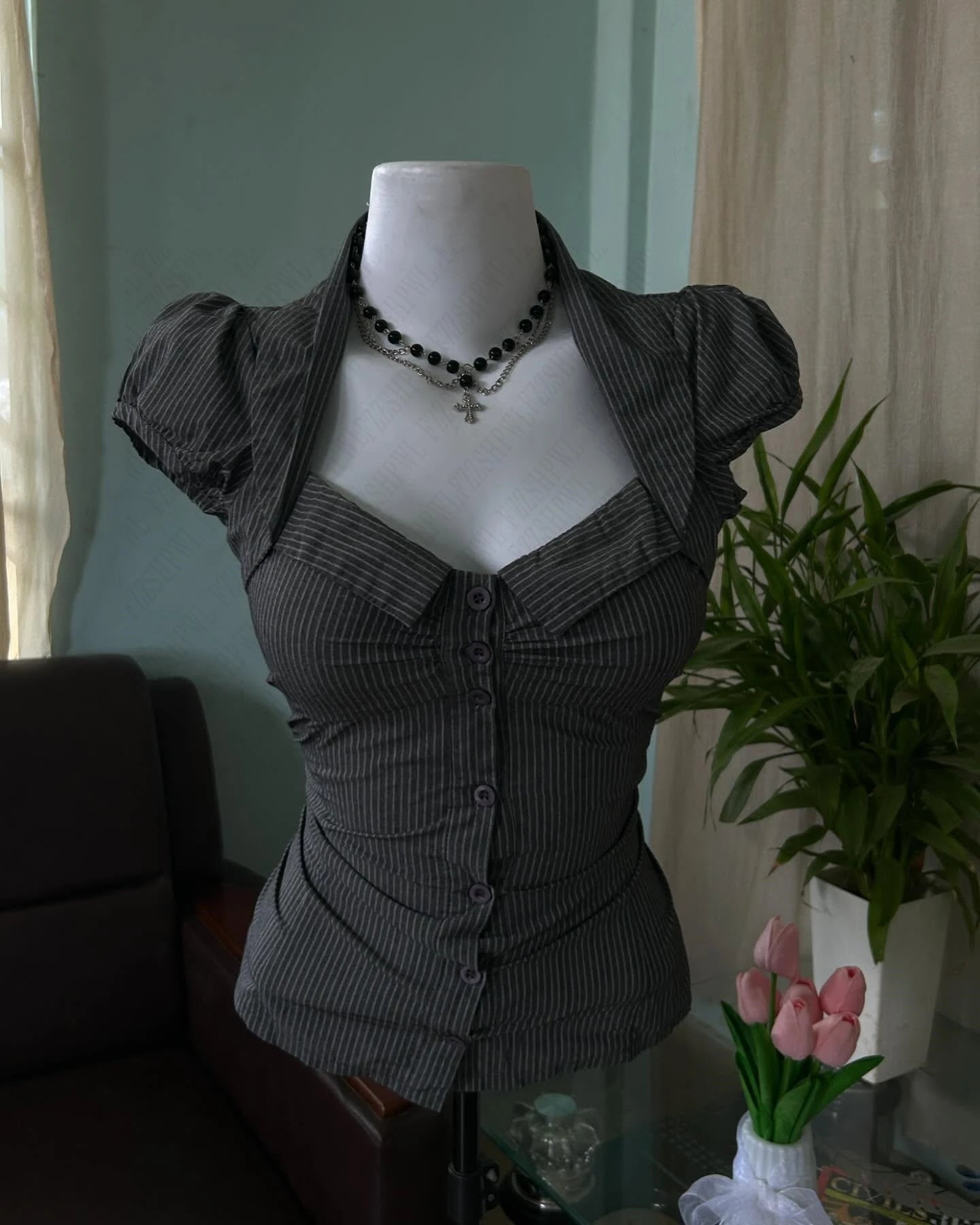 Camiseta plisada