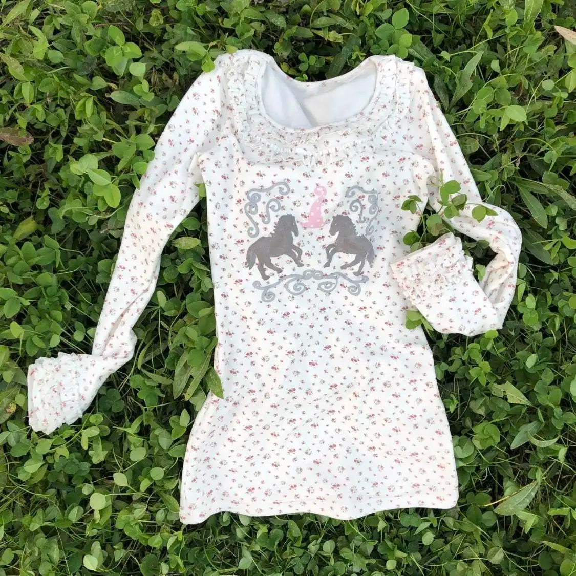 Print Dot Long Sleeve T Shirt