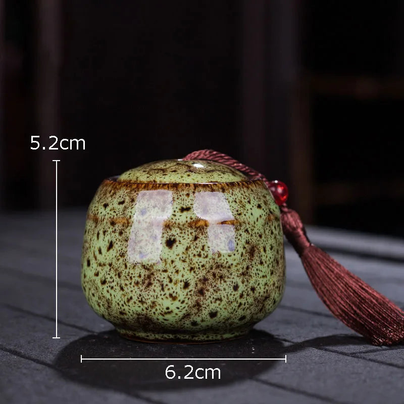 Painted Tea Canister