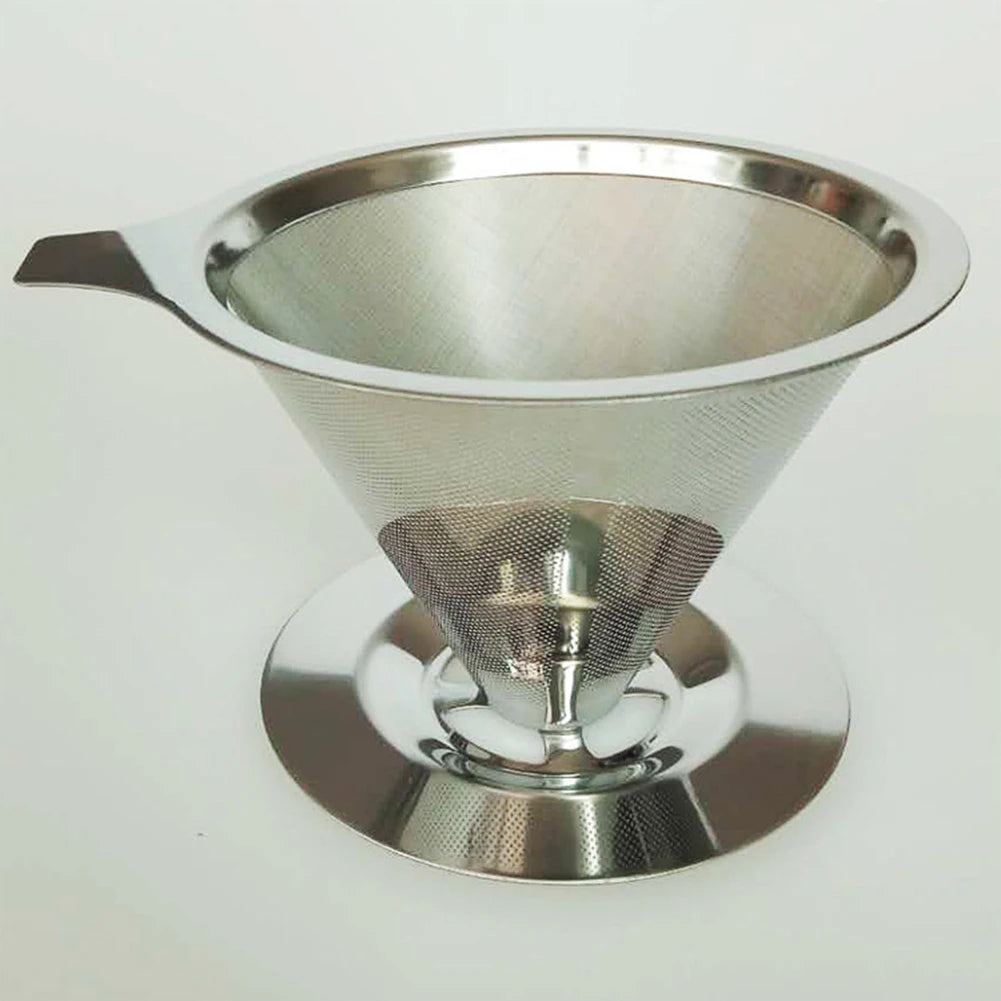 Reusable Coffee Filter Holder Double Layer Stainless Steel Coffee Tea Strainer