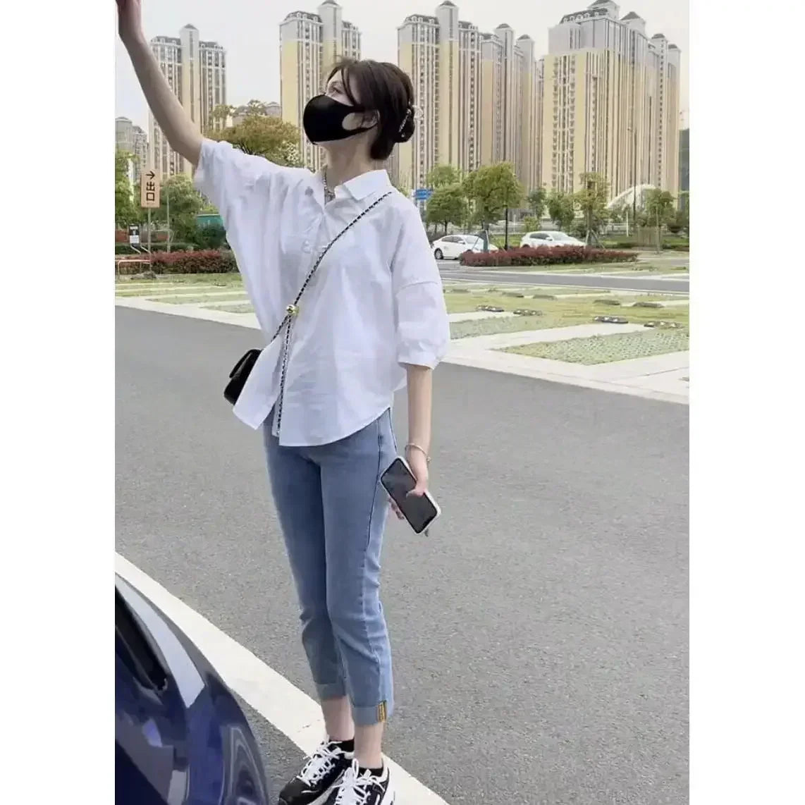 Loose Button Up Long Sleeve Oversize Shirt
