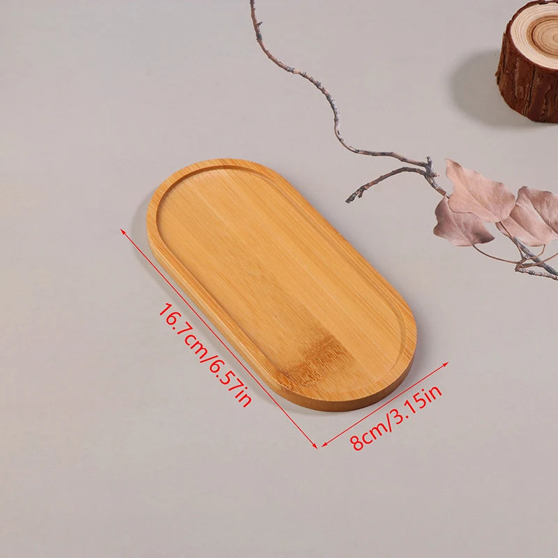 Solid Wood Round Dessert Plate