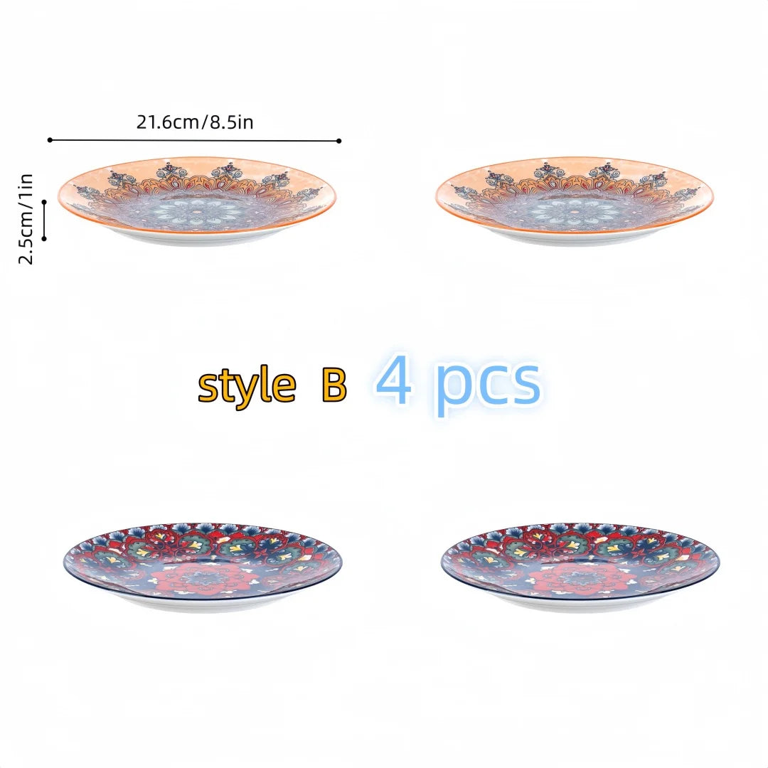 Bohemia ceramic large plate set