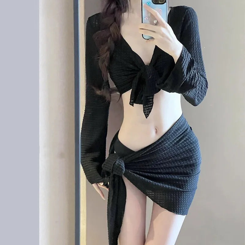 Long Sleeve Knit Bikini