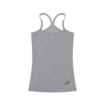 Letter embroidery Long Tank Top