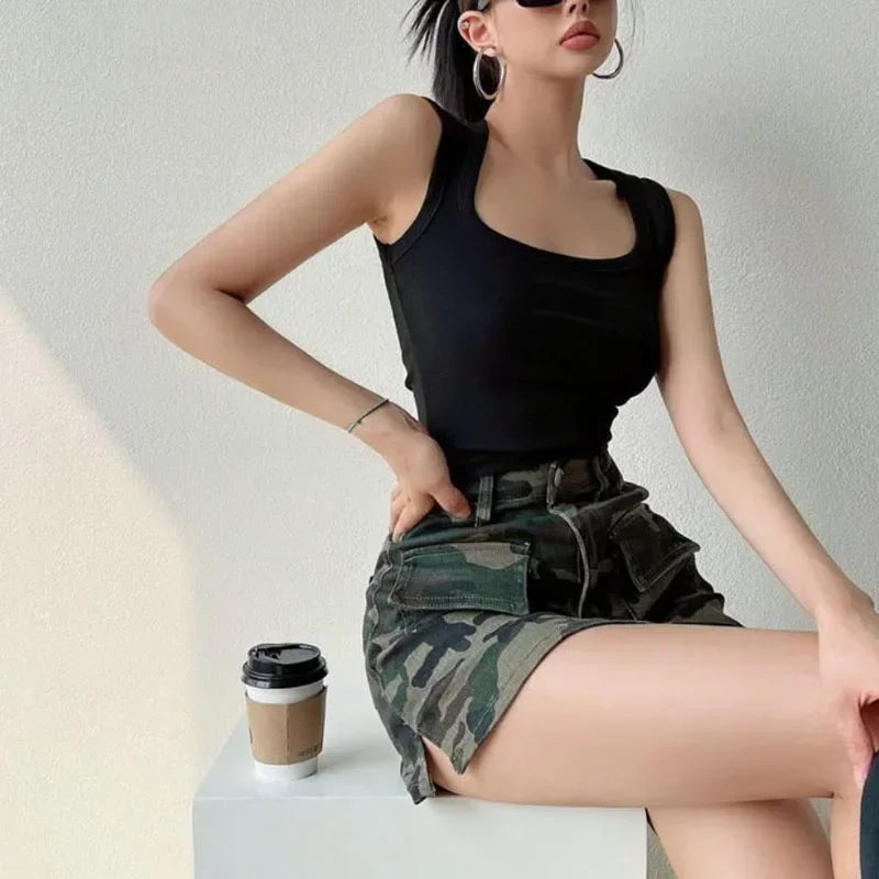 Falda cargo de camuflaje