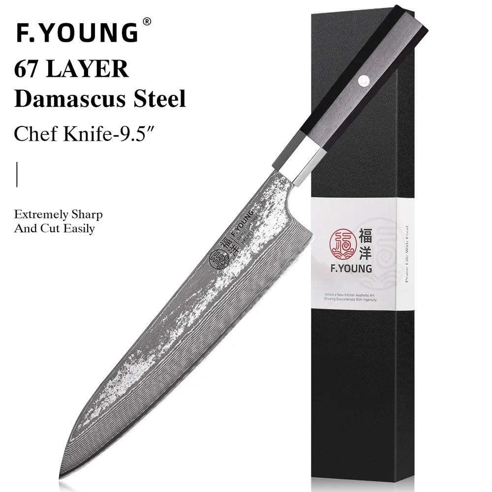 Damascus Steel Professional Kitchen Knives