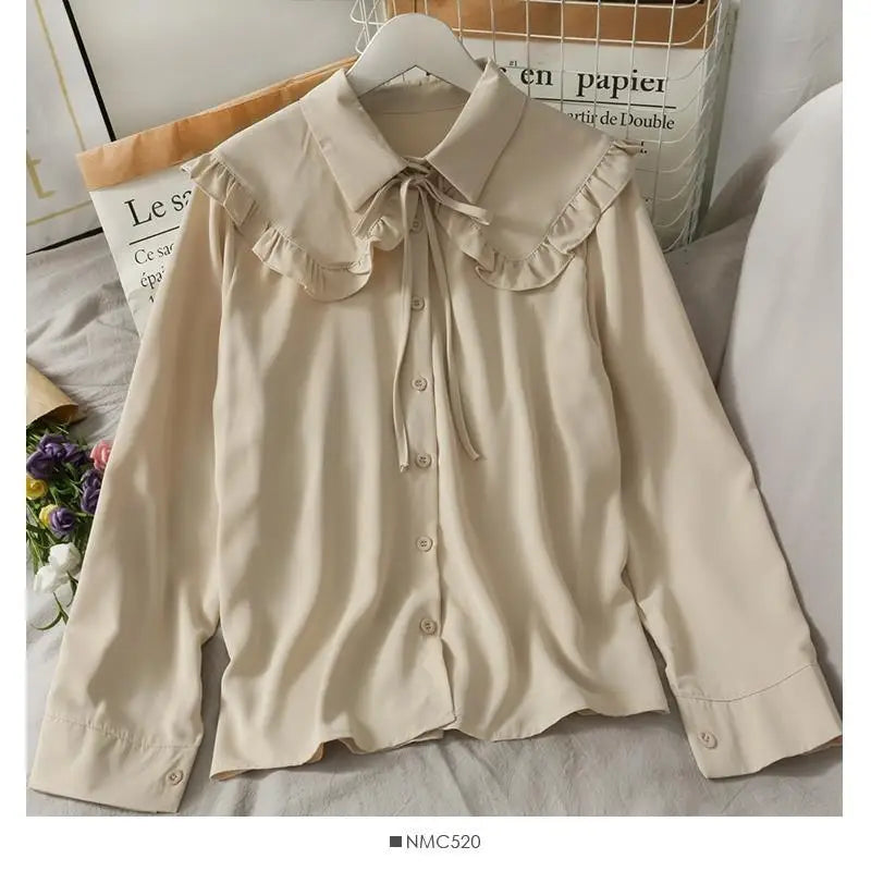 Peter Pan Collar Loose Shirt