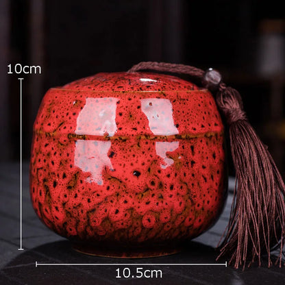 Painted Tea Canister