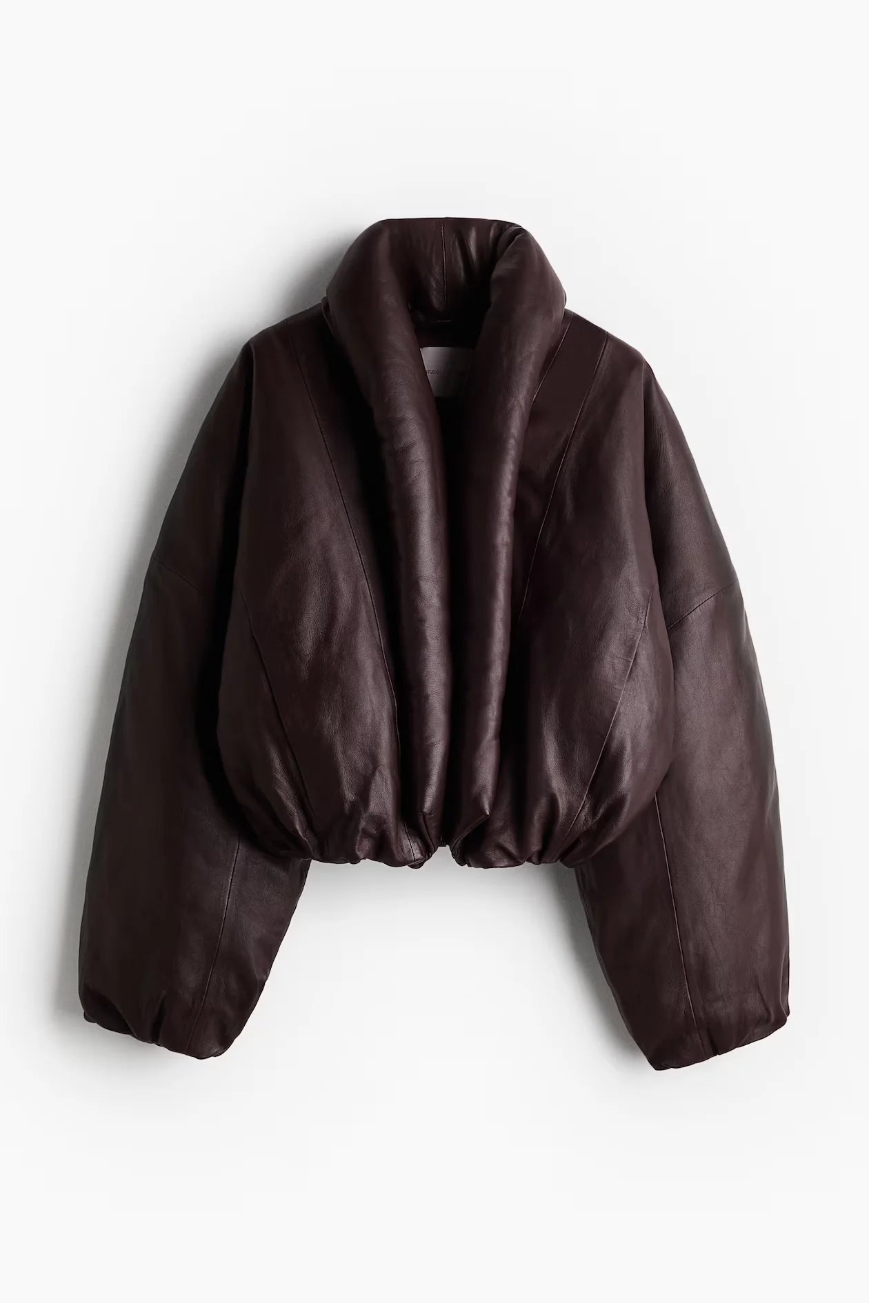 Faux Leather Puffer Jacket