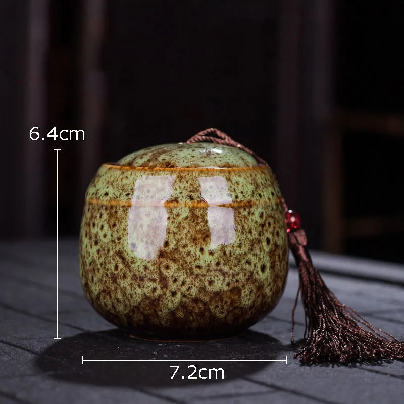 Painted Tea Canister