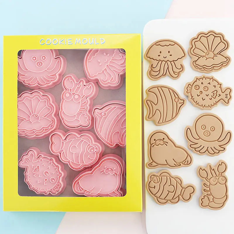 8 Pcs/set Marine Animal Cookie Cutters