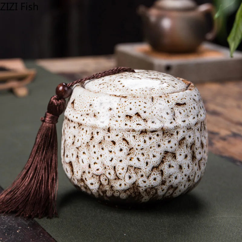 Painted Tea Canister