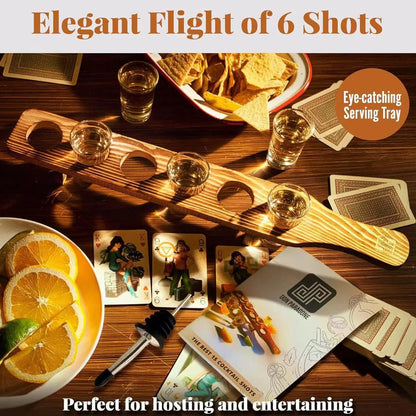 Wooden Shot Glass Serving Tray