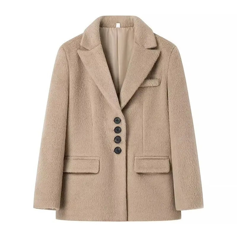 Turn Down Collar Coat