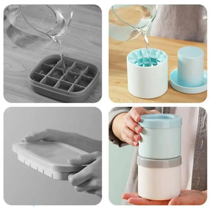 Food grade silicone cylindrical ice tray