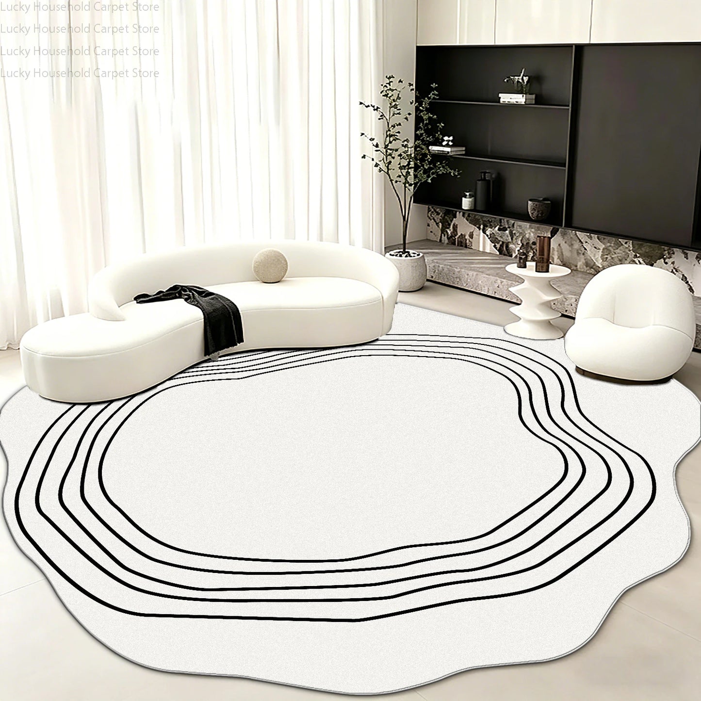 Alfombra de salón de estilo moderno y sencillo