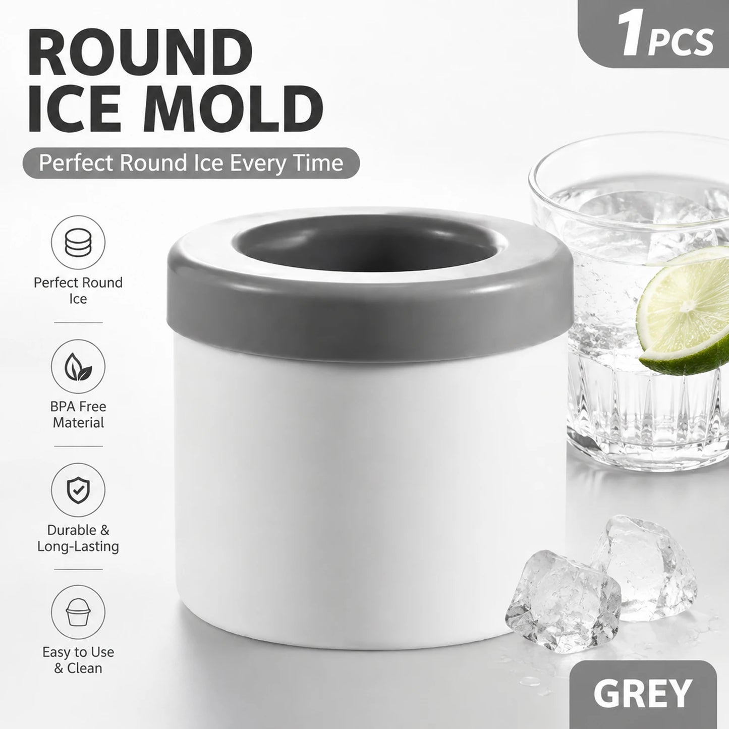 Food grade silicone cylindrical ice tray