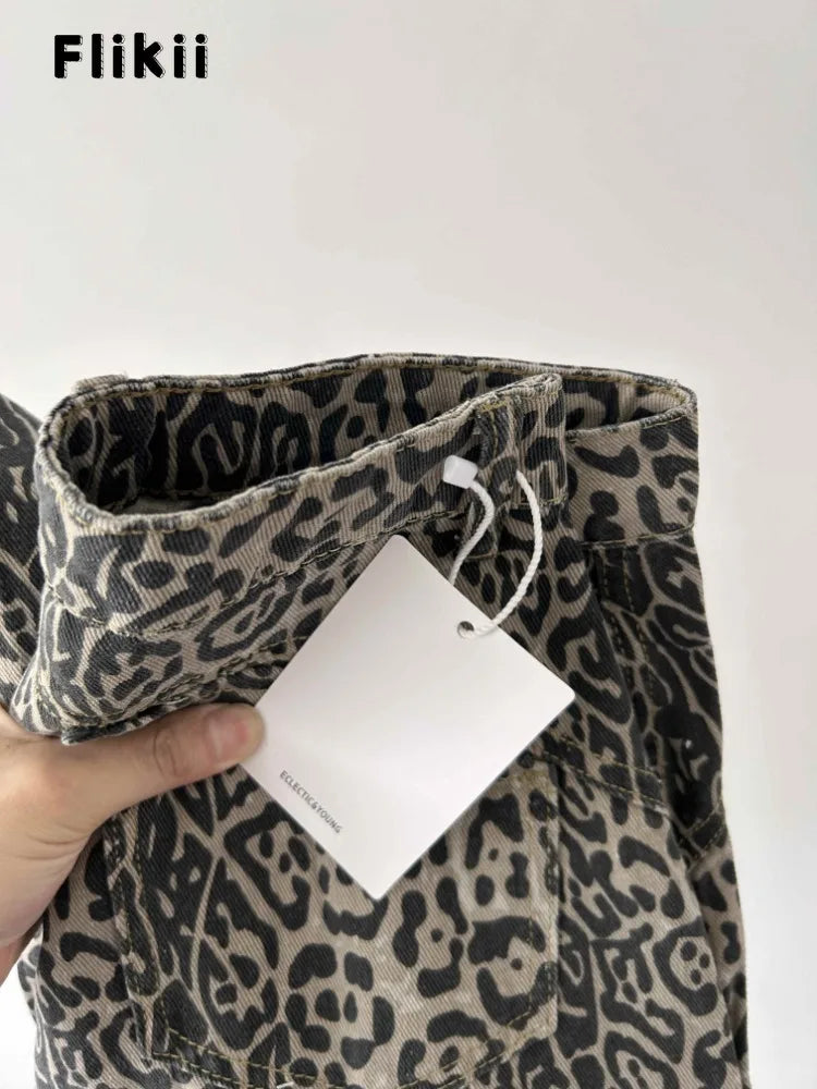 Leopard High Waist Jeans