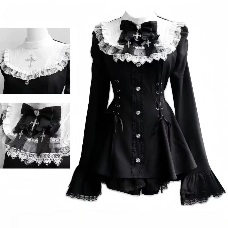 Lace Ruffles Strap Dress