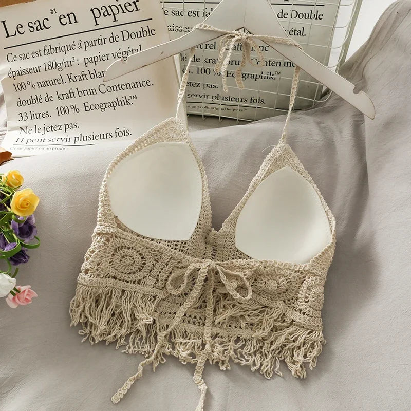 Top de tirantes finos HollowTassel