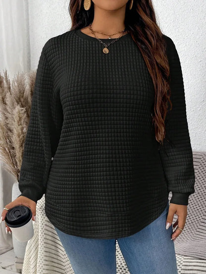 Checkered Pullover Sweatshirt