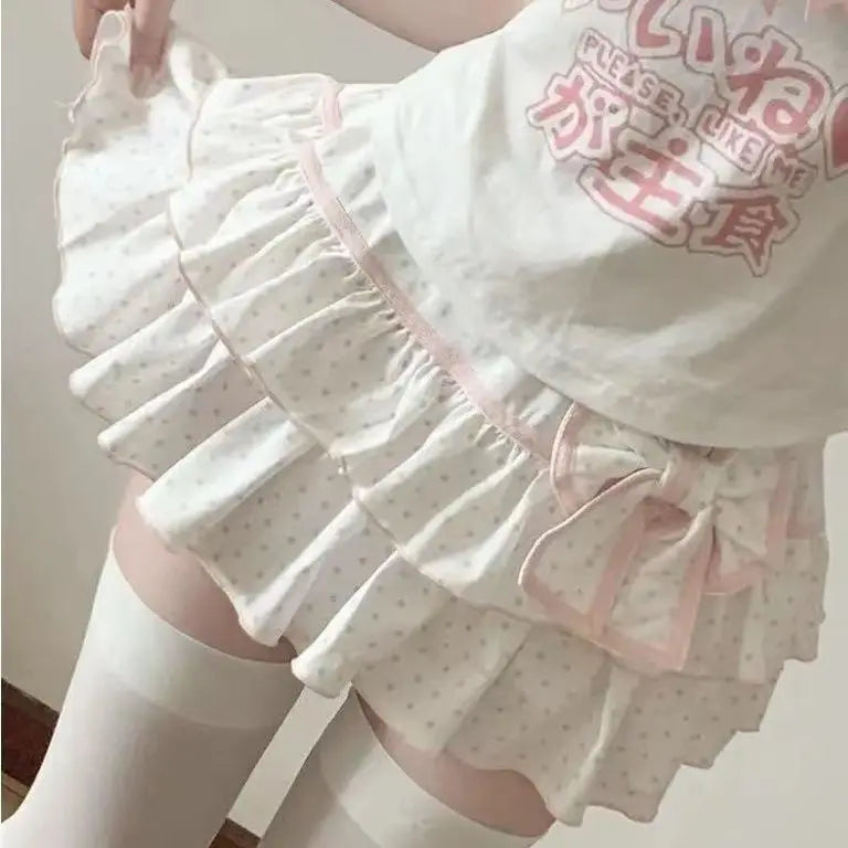 Bow Pleated Skirt