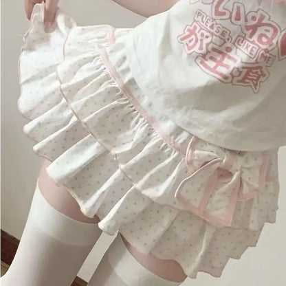 Bow Pleated Skirt