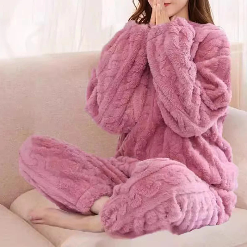 Conjunto de top tipo jersey con cuello redondo y pantalón de cintura elástica holgada a cuadros