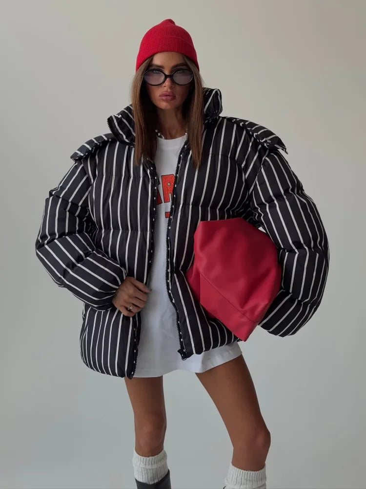 Striped Loose Coat