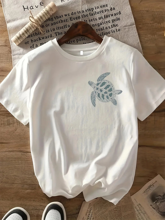 Camiseta estampada de tortuga marina