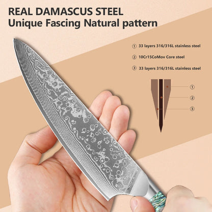 67 Layers Damascus Steel Kitchen Chef Knife Set