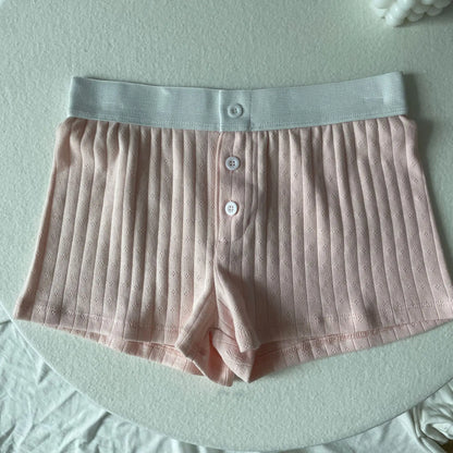 Floral Eyelet Cotton Boy Shorts