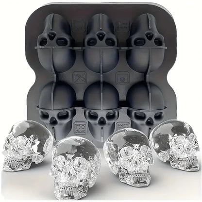 Food Grade Silicone 3D Skull Ice Cube Tray