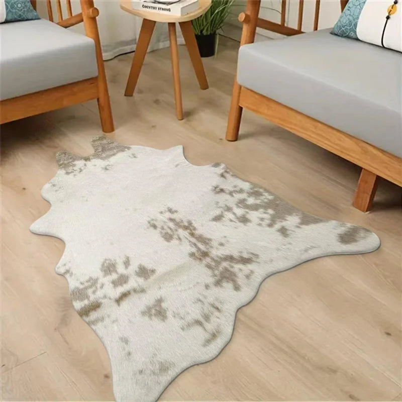 Alfombra con estampado de piel de venado