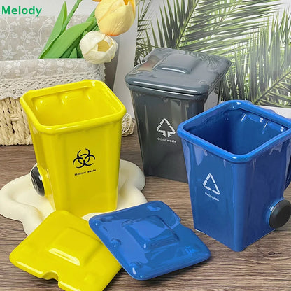 Trash Can Ceramic Mug