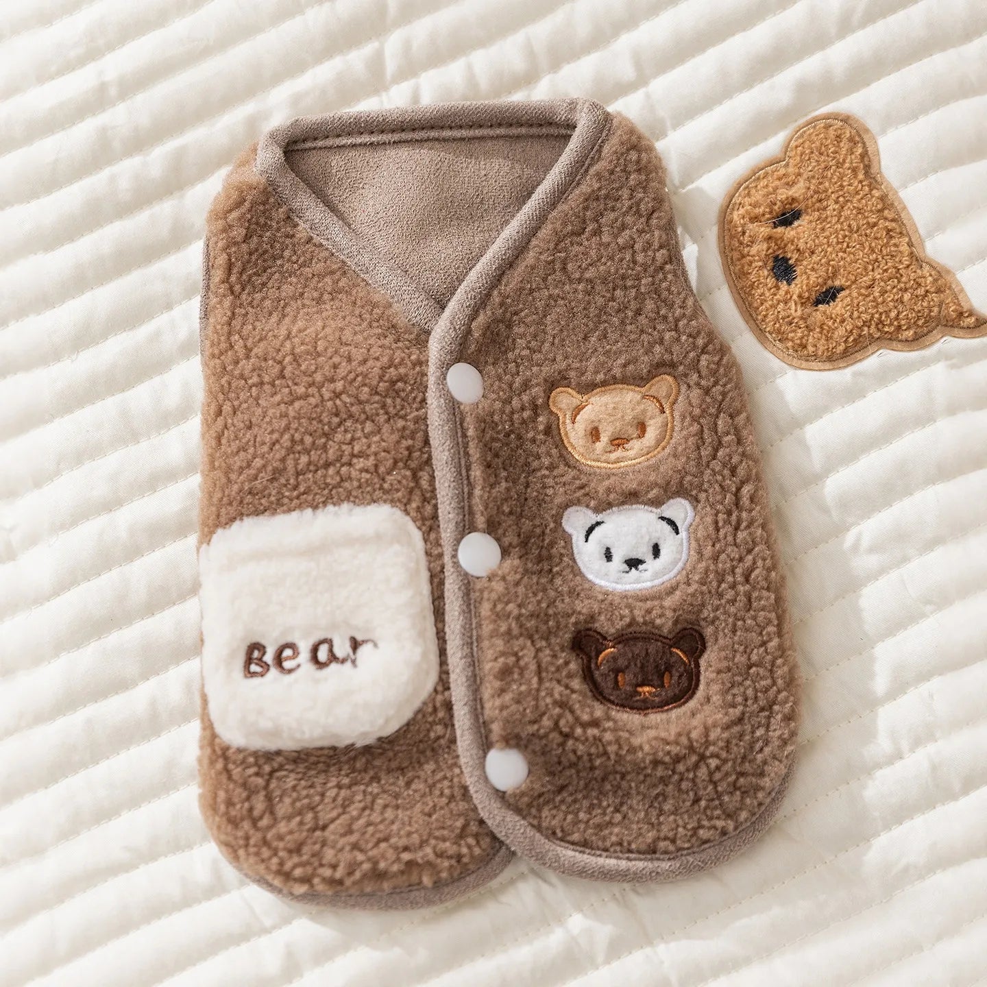 Three Little Bears Embroidered Waistcoat