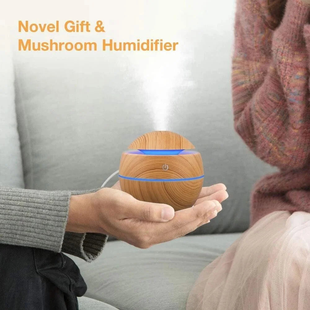 Humidificador Difusor de Aroma Eléctrico de Madera