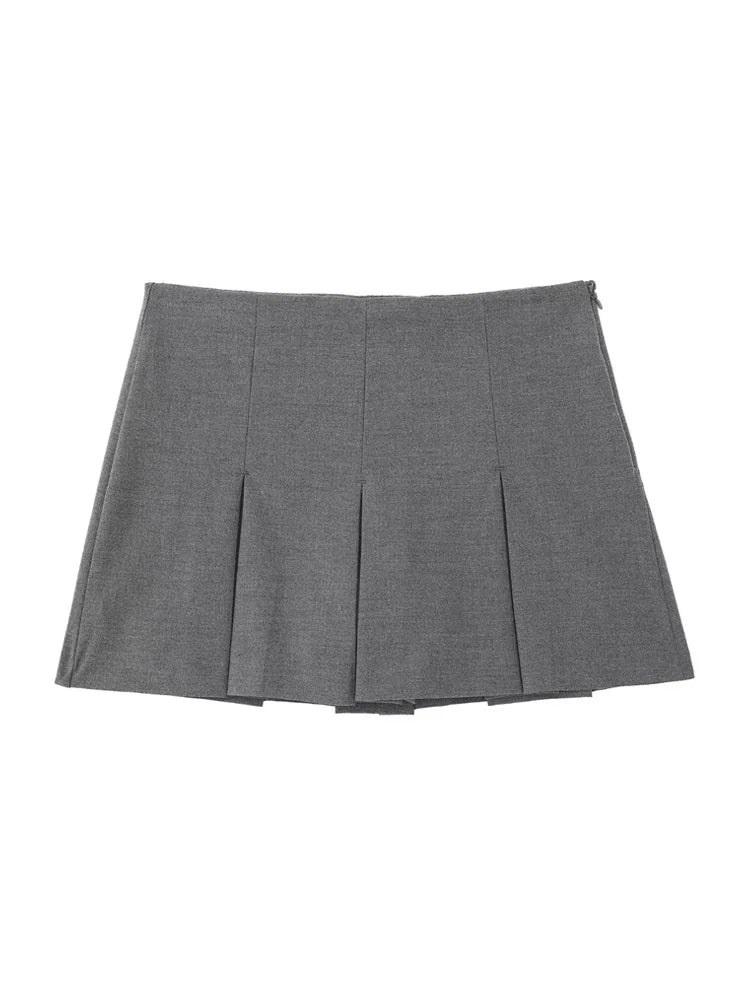 Pleated Short Skirt
