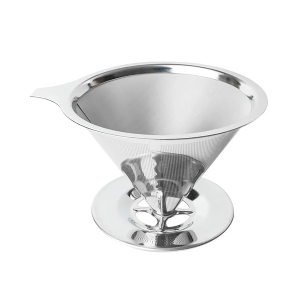 Reusable Coffee Filter Holder Double Layer Stainless Steel Coffee Tea Strainer