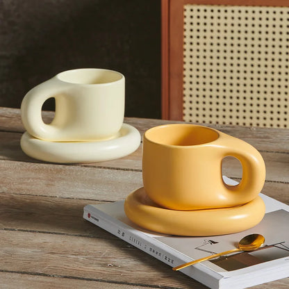 Ceramic Mug with Saucer