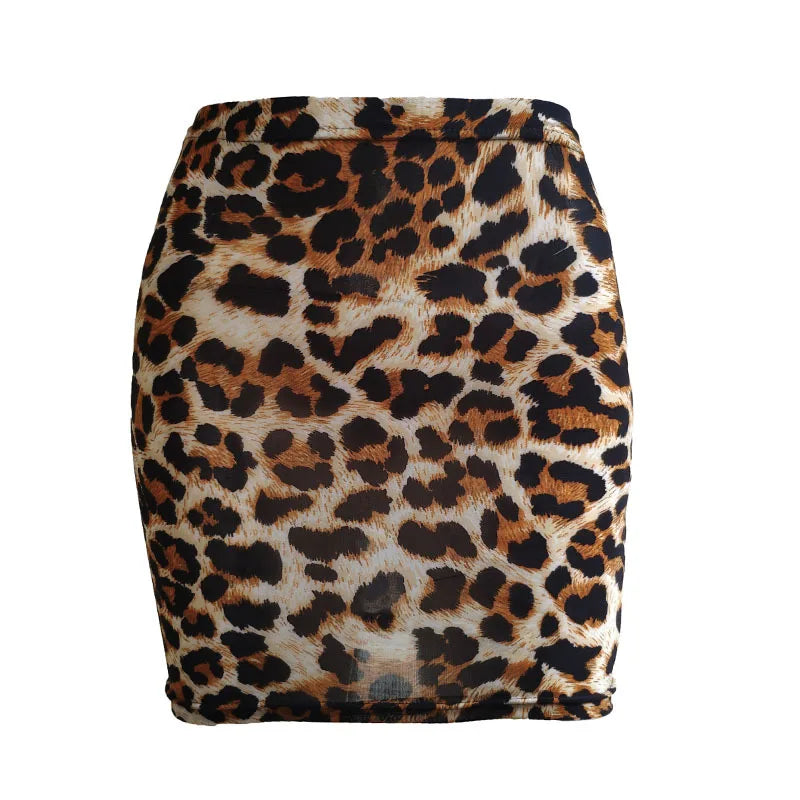 Falda Bodycon Estampado Leopardo