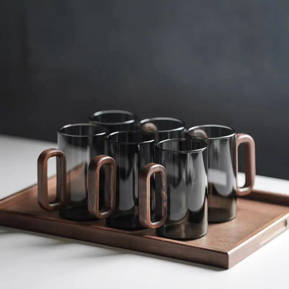 Glass Wood Single-Layer Cup