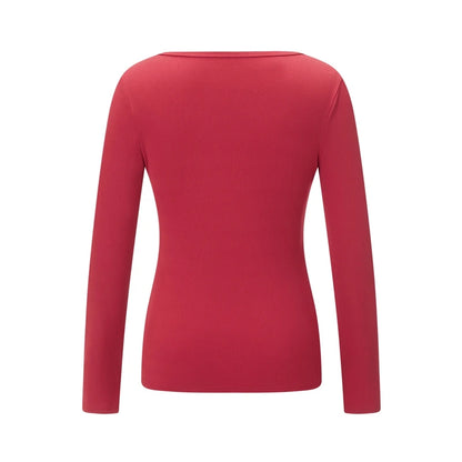 Ribbed Knitted Long Sleeve Slim Fit Tees